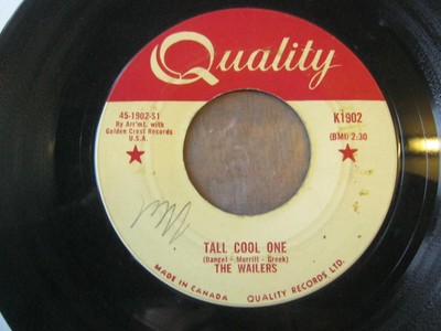 Wailers Tall Cool One 7'' Quality K1902 F 1960s Canadian Pressing, Tall Cool One/