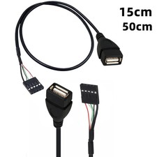 USB 2.0 Type A Female to Dupont 5 Pin Female Header Motherboard Adapter Cable