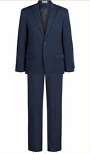Calvin Klein Boys' 2 piece Formal Suit Set, Infinity Blue, 20 Husky