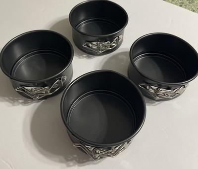 4 Mini Springform Pans 4  Nonstick Cake Cookie Cheesecake Baking Set New