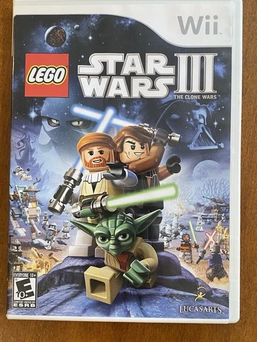 Lego Star Wars 3 Clone Wars - Nintendo Wii - Complete in Case w/ Manual
