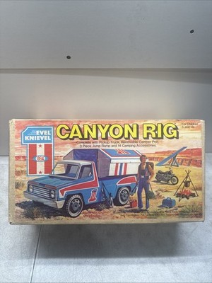 1970s IDEAL EVEL KNIEVEL CANYON RIG SET IN ORIGINAL BOX Not Complete Rough Shape