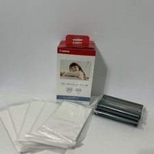Canon Selphy KP-108IN Color Ink Paper Set Of 5 Packs 4x6 Paper 2 Ink Cartridges