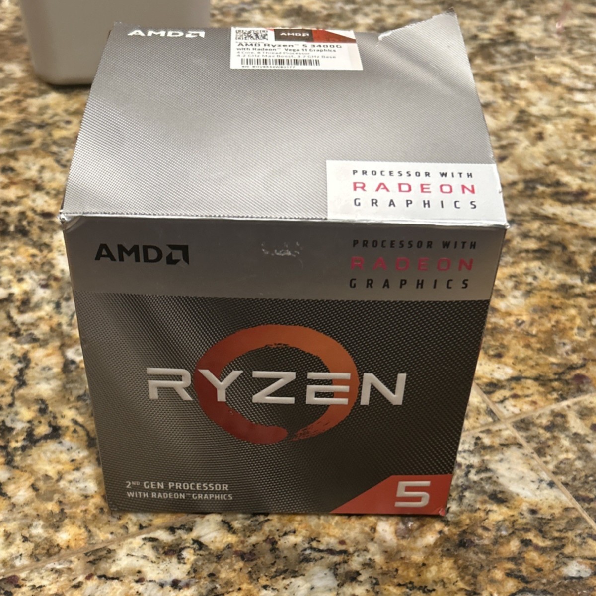 AMD Ryzen 5 3400G 4-Core Processor 4.2GHz Max Boost with Radeon