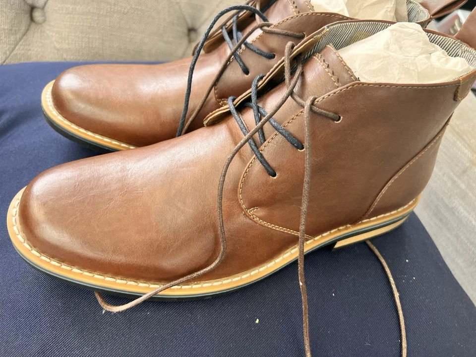 Robert Wayne Men's Minos StyleLeather Dress Shoes Size 9D Minos 207 Color Brown - Image 3 of 4