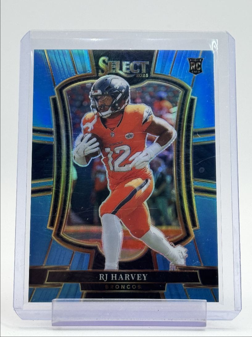 RJ HARVEY 2025 SELECT PREMIER LEVEL ROOKIE LIGHT BLUE PRIZM RC /99 Q3841