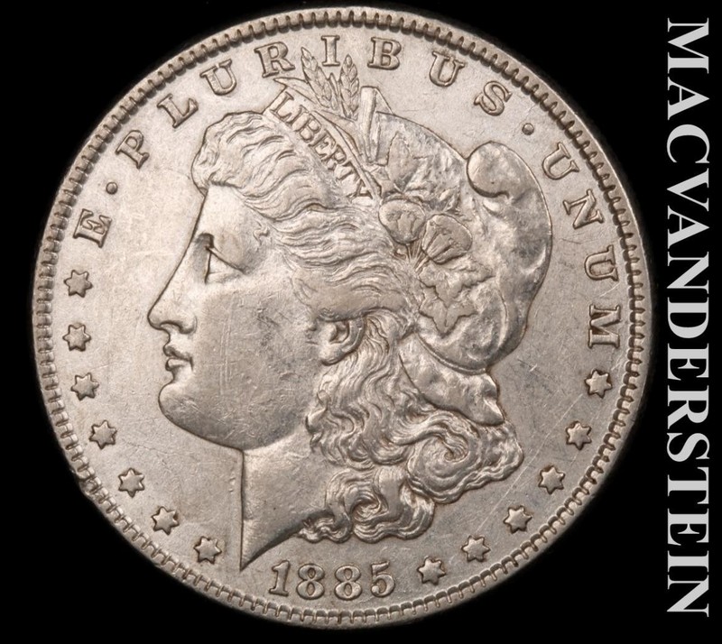 1885 Silver Morgan Dollar - Scarce  High Grade  Lustrous  No Reserve  #L7321