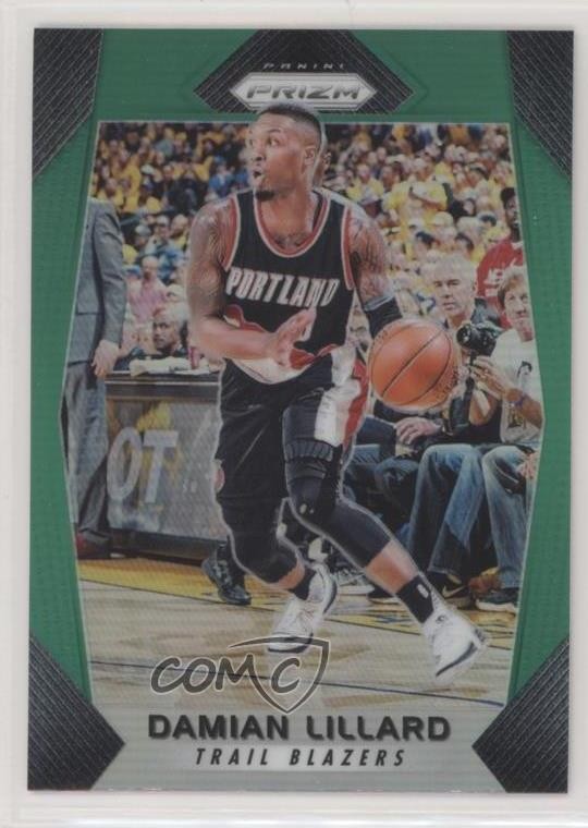2017-18 Panini Prizm Green Prizm Damian Lillard #141 02v3