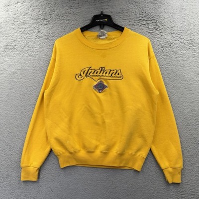 Vtg Cleveland Indians Chief Wahoo Crewneck Sweatshirt Red Lee Nutmeg Size Medium