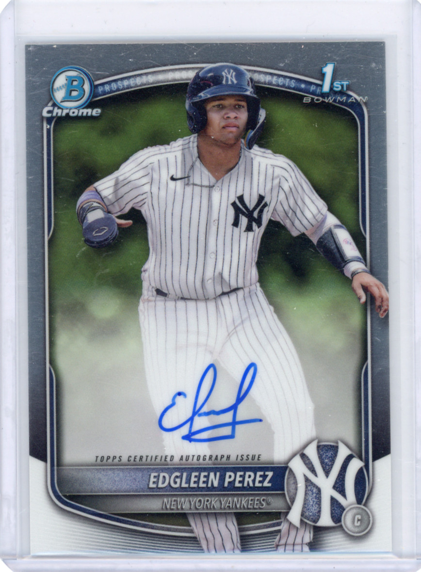 2025 Bowman Chrome - Edgleen Perez 1st Prospect Auto #CPA-EPZ New York Yankees