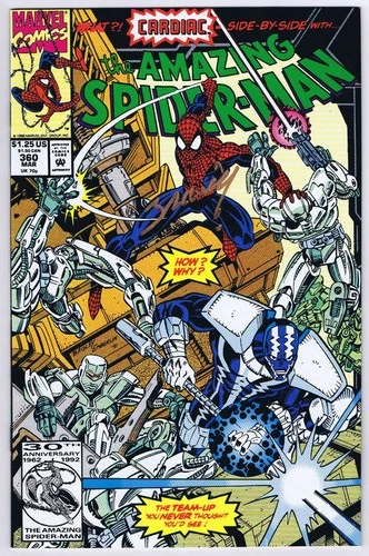 Amazing Spider-Man #360 VF/NM Signed w/COA Mark Bagley 1st Carnage 1992 Marvel