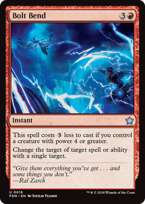 x1 Bolt Bend FDN MTG 619 UNCOMMON M/NM 1x