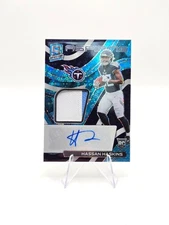 Hassan Haskins 2022 Panini Spectra RC Aspiring Auto Patch Blue SP /50 #APA-HHA