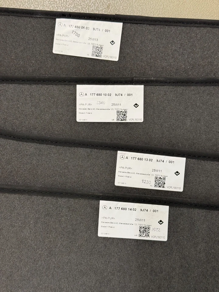 MERCEDES A B CLASS AMG FLOOR MATS W177 W247 CARPET MAT SET 2018-2024 GENUINE - Image 3 of 3
