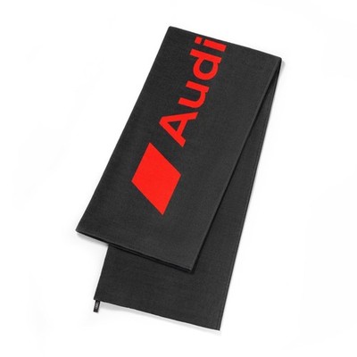 Original Audi Sport Strandlaken, dunkelgrau/rot, 80x180cm Handtuch 3132302200