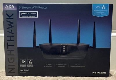 Netgear Nighthawk AX6 6 Stream Ax5400 Wifi Router. Model# RAX50
