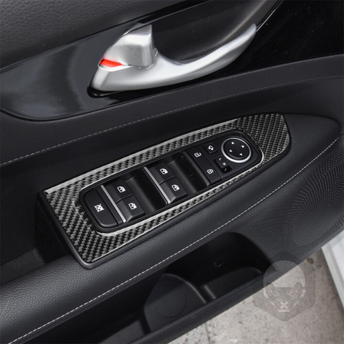 4pcs Carbon Fiber Window Lift Switch Panel Cover Trim Fit Kia K3 Forte 19-21 LHD - Picture 7 of 8