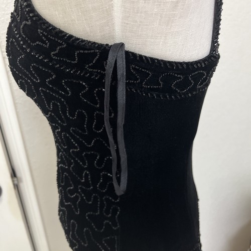 Vtg. Y2K Apart Impressions Beaded Sequin Corset Back Halter Tank Top 8 EXCELLENT - Picture 6 of 14
