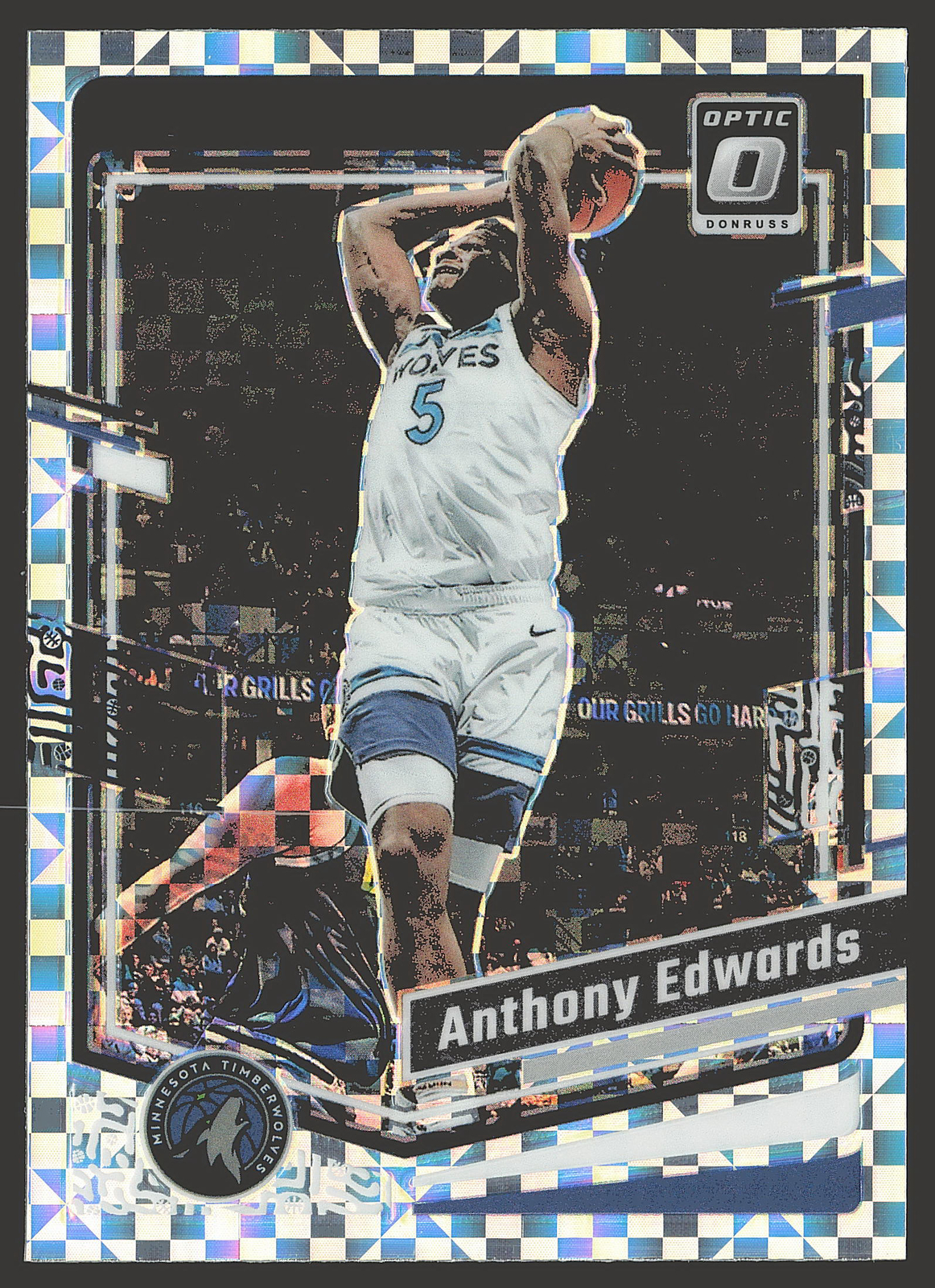 2023-24 Donruss Optic #59 Anthony Edwards Checkerboard