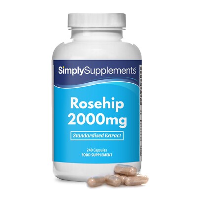 Hagebutte 2000mg - 240 Kapseln - SimplySupplements