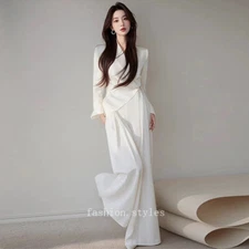 French Style Womens Button Loose Casual Jacket Wide Leg Pants 2pcs Lady Suit Set