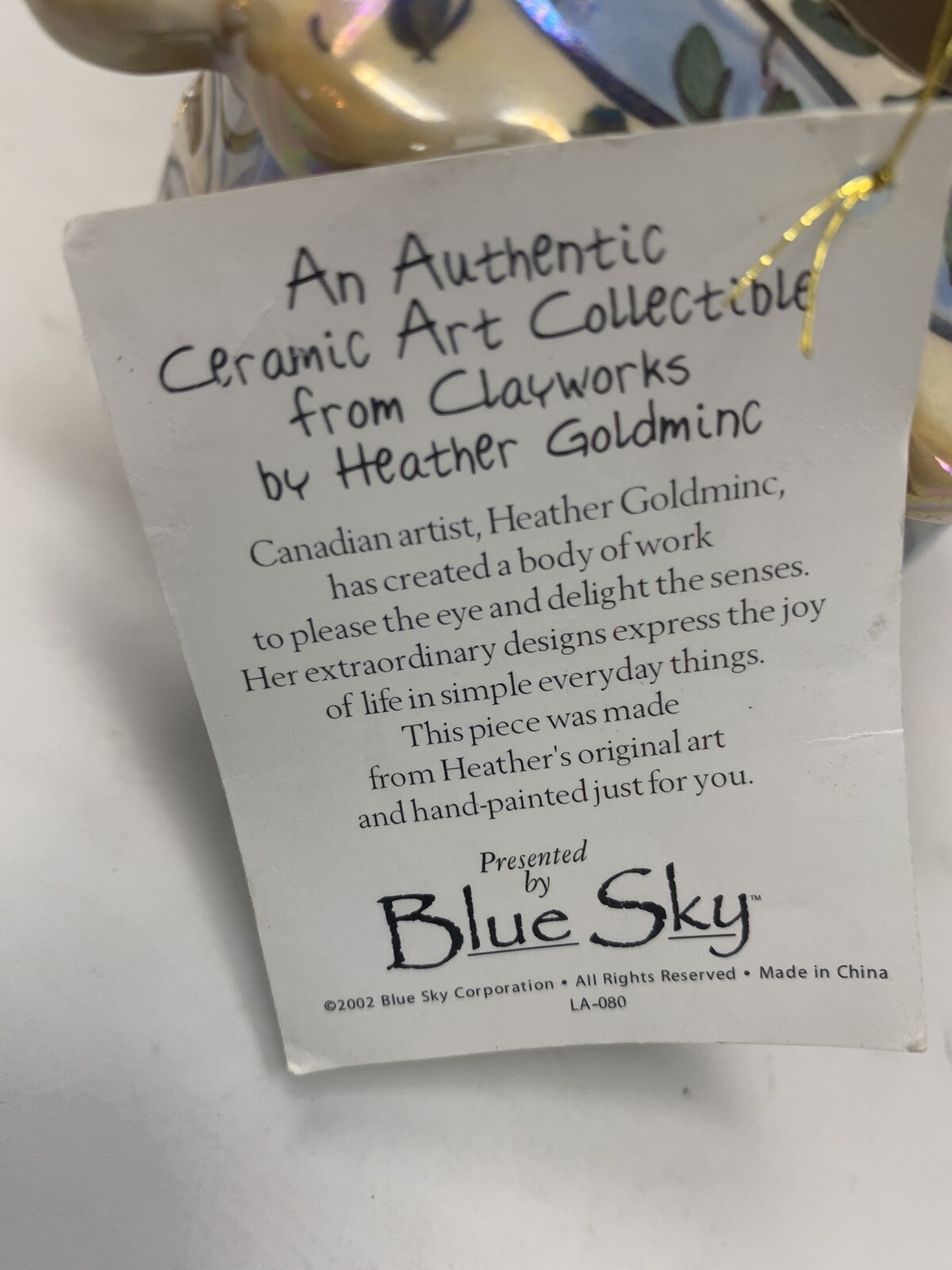 Blue Sky Clay works Tea Light “Peace” House NWT