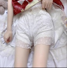 Women's Lace Ruffle Pumpkin Bloomers Pettipants Cute Maid Shorts Pants