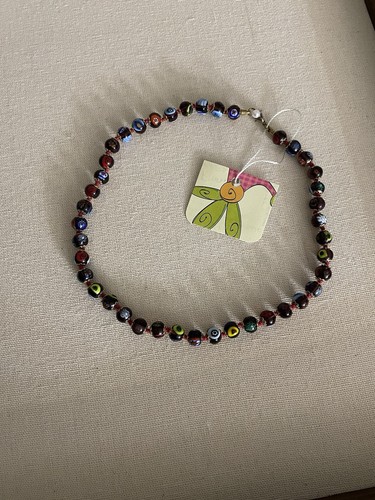 Murano Italy Mosaic Glass Necklace