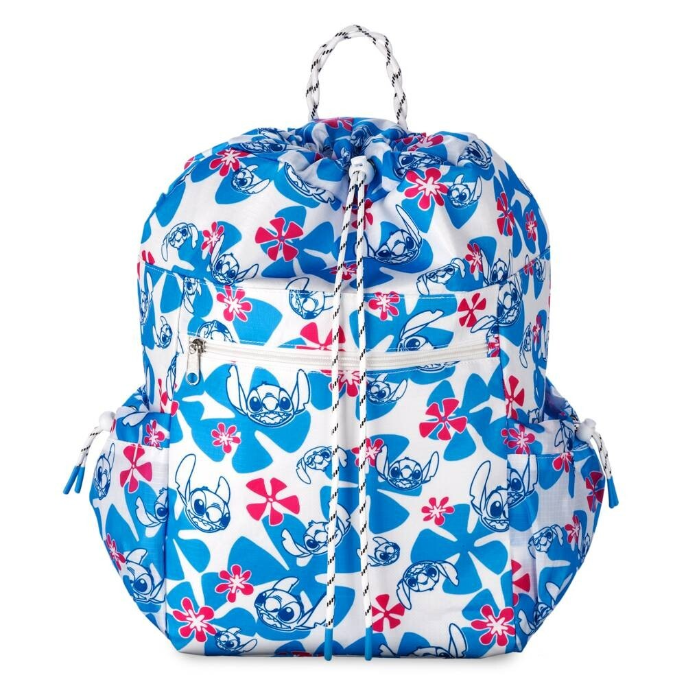 Disney Parks Stitch Floral Tropical Print Drawstring Cinch  display picture 2