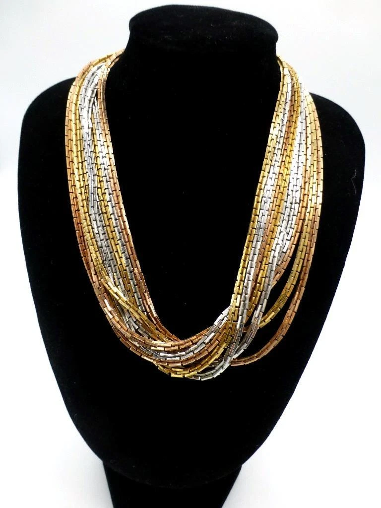Collier HENKEL & GROSSE Allemagne 1975 liquide triton mince collier multi chaîne