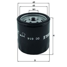 Oil Filter For GMC Sierra 1500 6.0 4WD Genuine Mahle 12626224 89017524 89017525