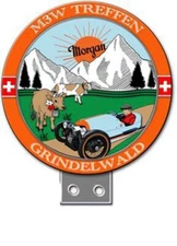 Morgan 3 Wheeler Grindelwald Enamalled Car Badge