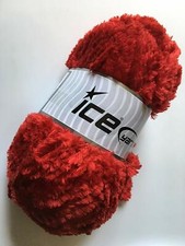 Red Panda Fuzzy Plush Yarn 100 Gram, 87 Yards Ice 58820 Short Eyelash