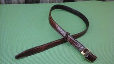 L.F.B. DIAMOND Women Genuine Crocodile Sz 41 Belt Pat.no. 521596 Sz S/M