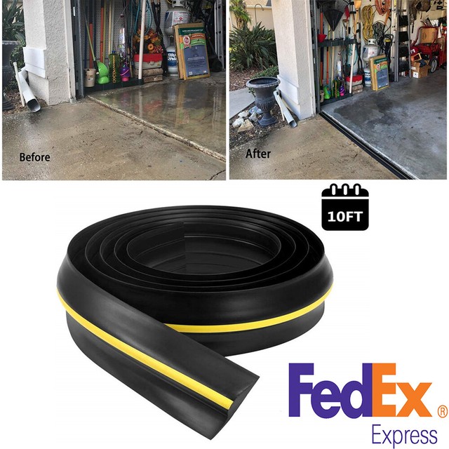 10FT Garage Door Bottom Threshold Weatherstripping Black EPDM Rubber
