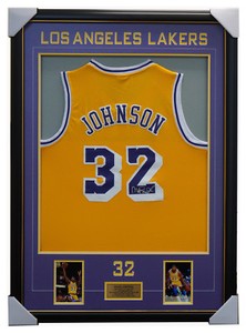 framed lakers jersey