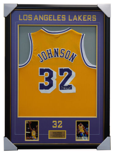 Bleachers Sports Music & Framing — Magic Johnson Kareem Abdul-Jabbar James  Worthy Signed 3X Los Angeles Lakers Jersey Fanatics Beckett
