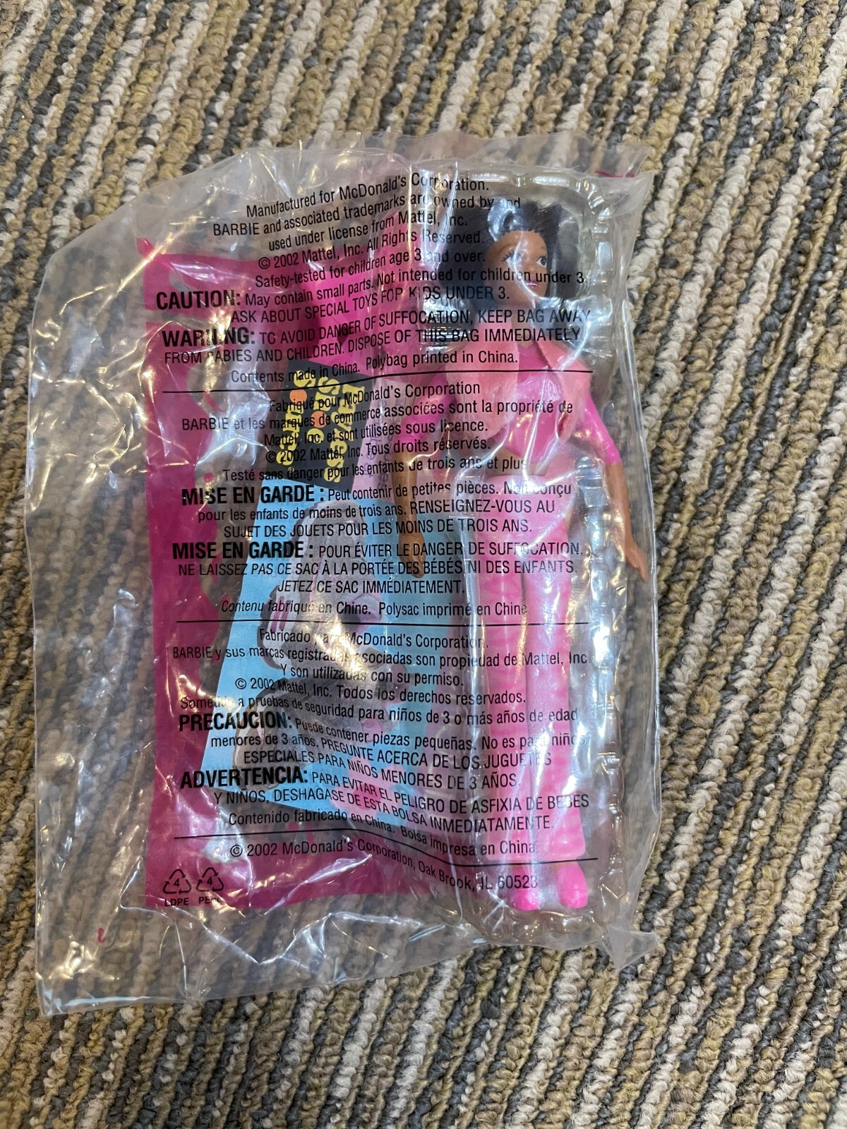 2002 Barbie McDonalds Happy Meal Toy Doll Pop Sensation #5.