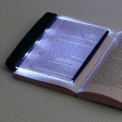 1* Creative LED Book Light Reading Night Flat Plate Lamps Portable Travel New }} - Bild 1 von 8