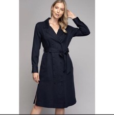 Anthropologie Lost April 100% Tencel Trench Coat Size L
