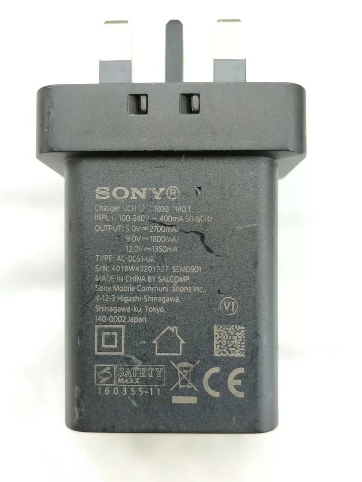 Cargador rápido original Sony UCH12 Qualcomm 3.0 para móviles Sony Xperia - Grado B Foto 3 de 3