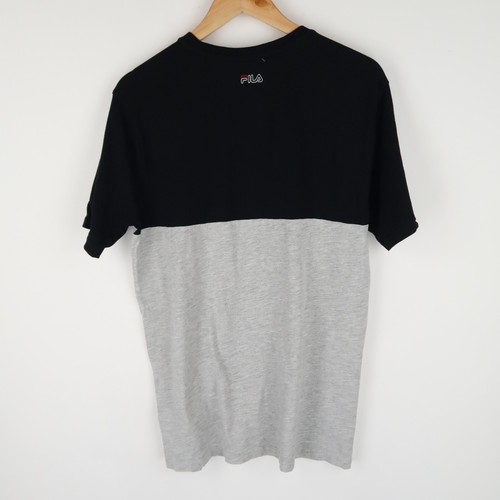 Fila Sport Spell out Logo T-Shirt Black Grey SZ M (M3407) - Picture 5 of 5