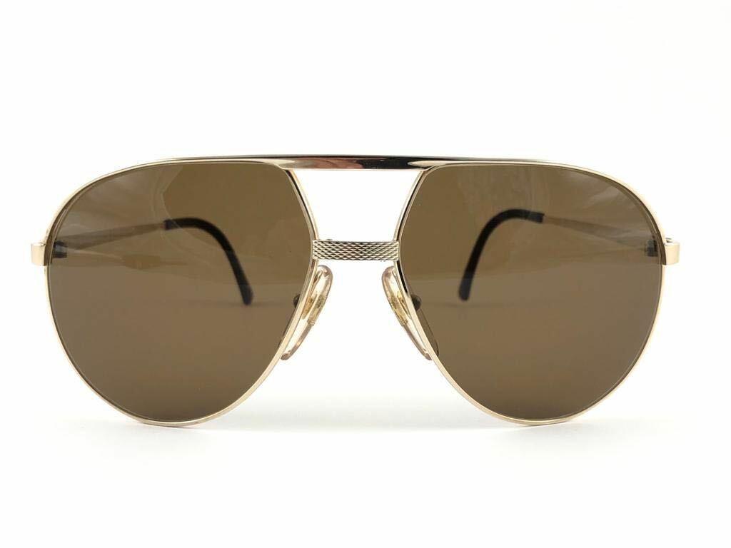 NEW! VINTAGE DUNHILL 6042 1980'S GOLD LENSES SUNGLASSES NEW! VINTAGE DUNHILL 6042 1980'S GOLD LENSES SUNGLASSES