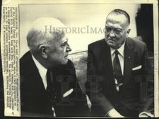1970 Press Photo Washington D.C.-J. Edgar Hoover and Rep. John J. Rooney (D-NY)