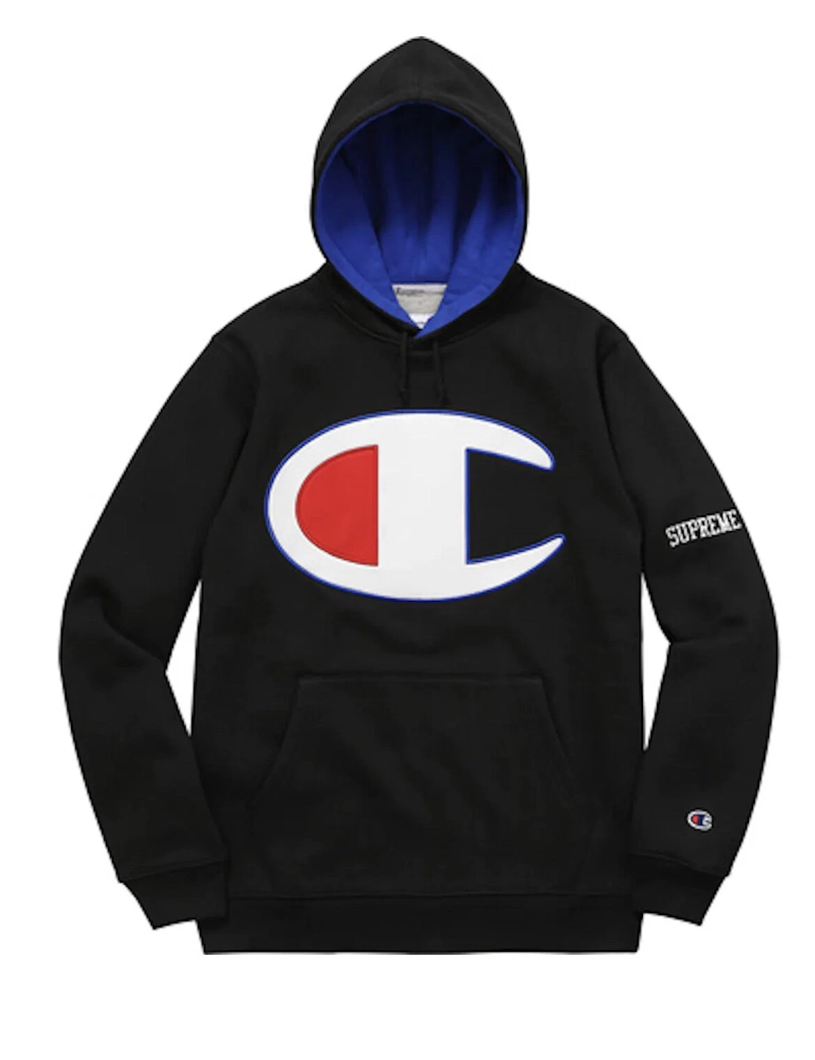 supreme champion satin logo sweat shirt à capuche 