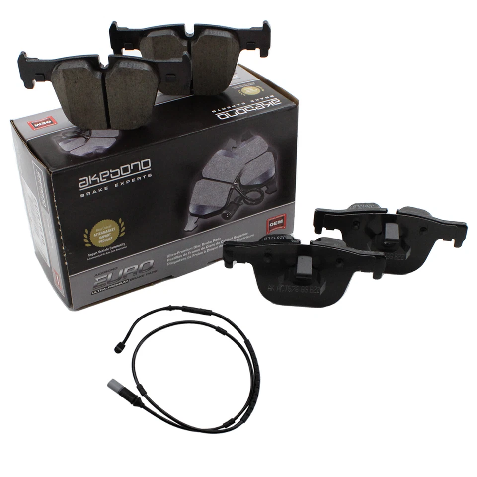 Akebono Euro 后陶瓷制动垫套装适用于宝马 328i 335i 435i ActiveHybrid 3 — 第 3/4 张图片