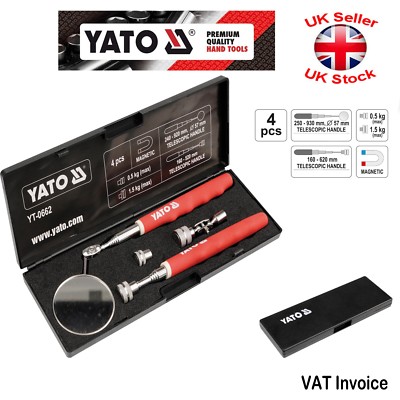 Yato Professional Teleskop Inspektionsspiegel und Aufnahmewerkzeug Set YT-0662