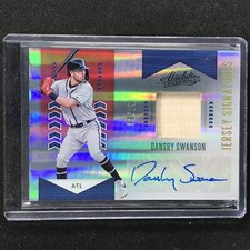 2020 Absolute Dansby Swanson Jersey Signatures Red 8/15