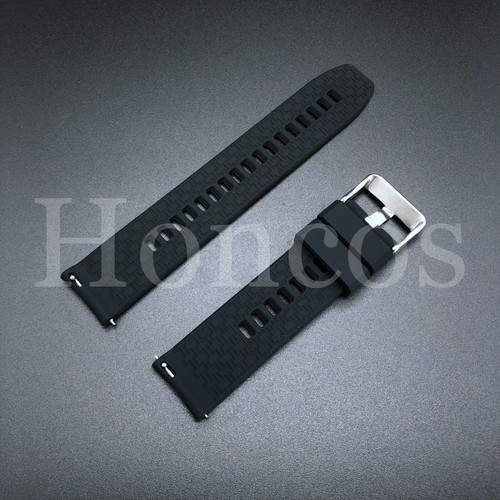 20MM RUBBER STRAP WATCH BAND FITS FOR OMEGA PLANET OCEAN CLASP BLACK - Picture 4 of 5
