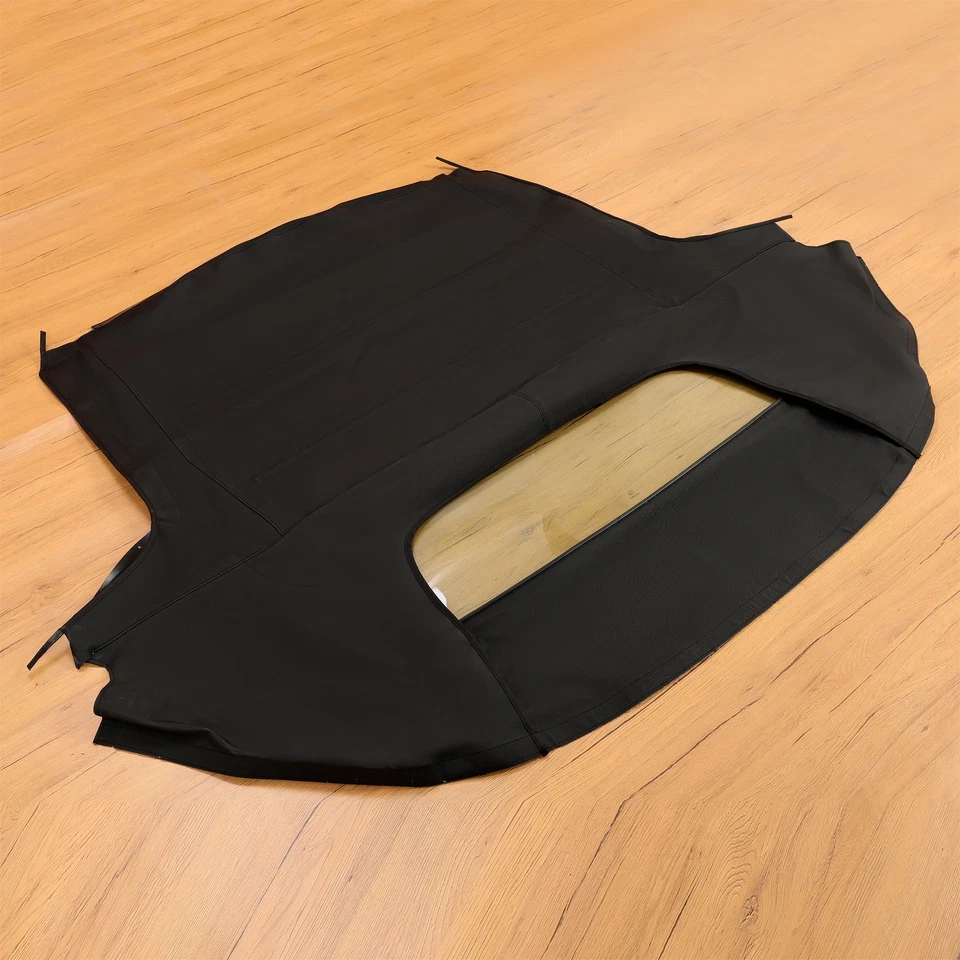 Capota blanda convertible con ventana de vidrio vinilo negro para Honda S2000 2002-2009 Foto 2 de 4